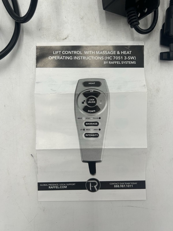 Raffel Systems HC 7051 3-SW Massage Remote for Power Recliner Sofa Lift Chair gallery