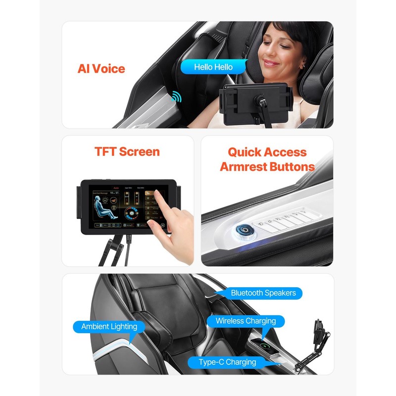 Dual-Core 4D+3D Massage Chair with Heat and Airbags gallery