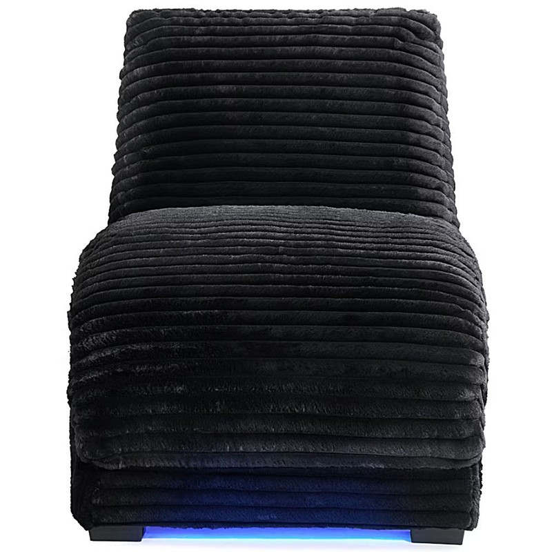 Elements Nori Chaise Heat Massage USB-C LED Lounge Chair U112608847110 Black gallery