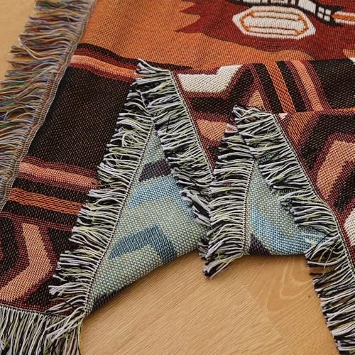 Brown Aztec Navajo Throw Blanket (51''x 63'') Southwest Bed Throws Cover gallery