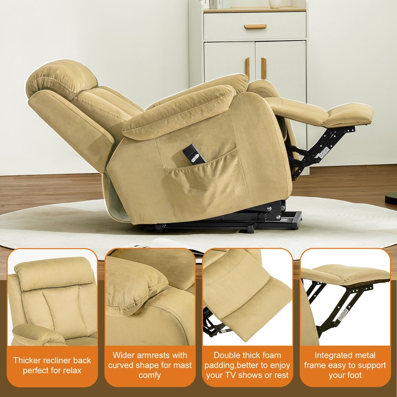Electric Power Lift Recliner Chair Sofa for Elderly Livingroom w/ Remote Control gallery