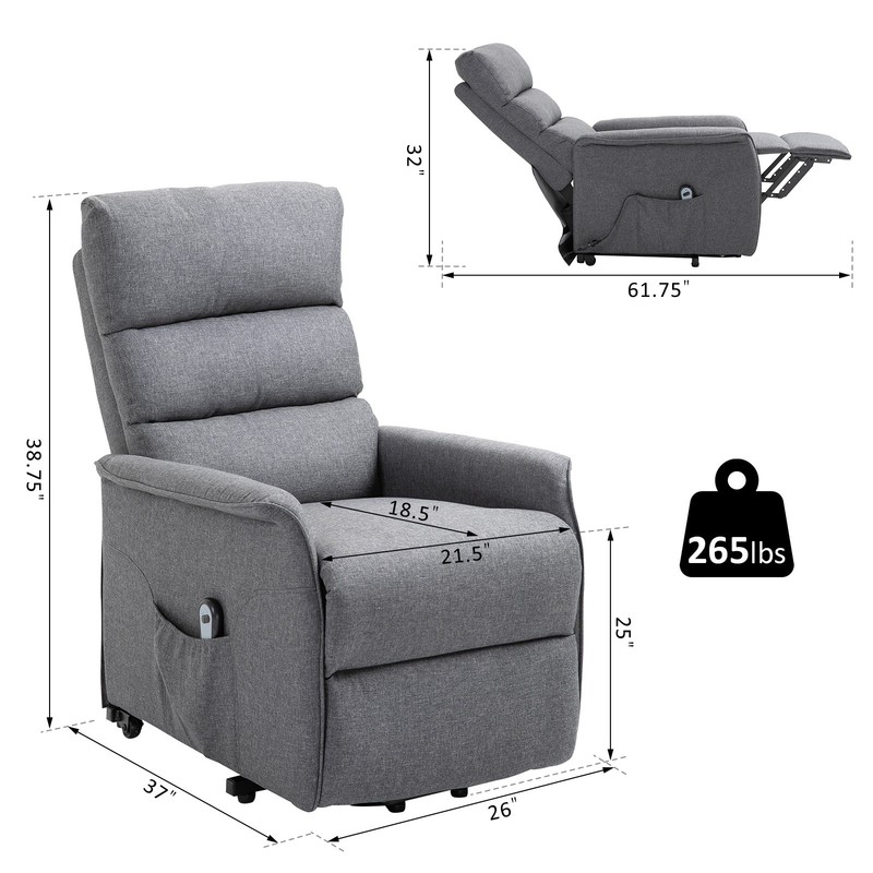 Electric Power Lift Recliner Chair for Elderly Living Room Fabric Upholstery gallery