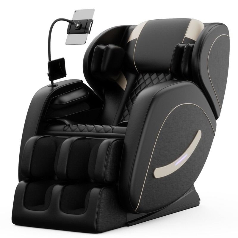 New Full Body Zero Gravity Massage Chair Recliner Heating, L-Track,5 Modes Black gallery