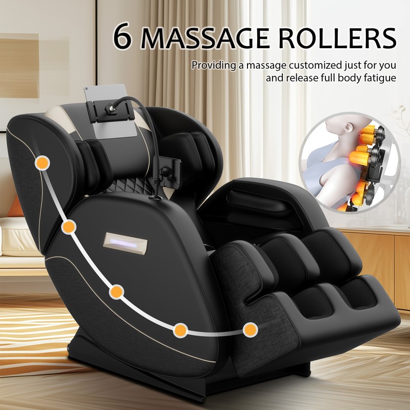 Full Body Air Pressure Shiatsu Massage Chair Recliner ZERO GRAVITY Foot Roller gallery