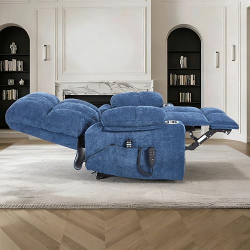 Oversized Recliner Electric Lift Chair, Power Lift Recliner for Big and Blue gallery