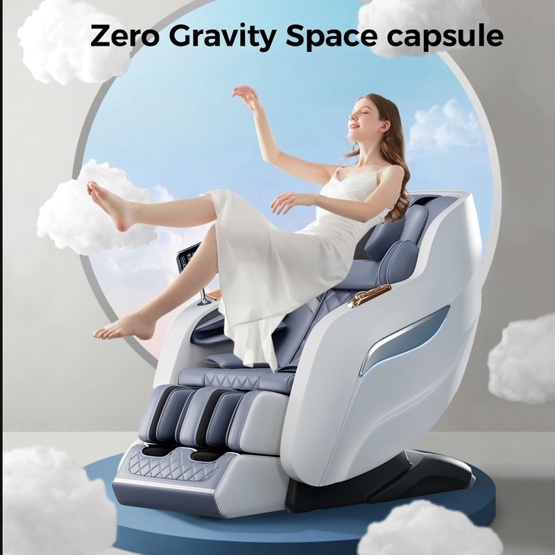 WANKO Serene Fixed-Point Massage Chair, Zero Gravity Recliner, LCD Touchscreen gallery