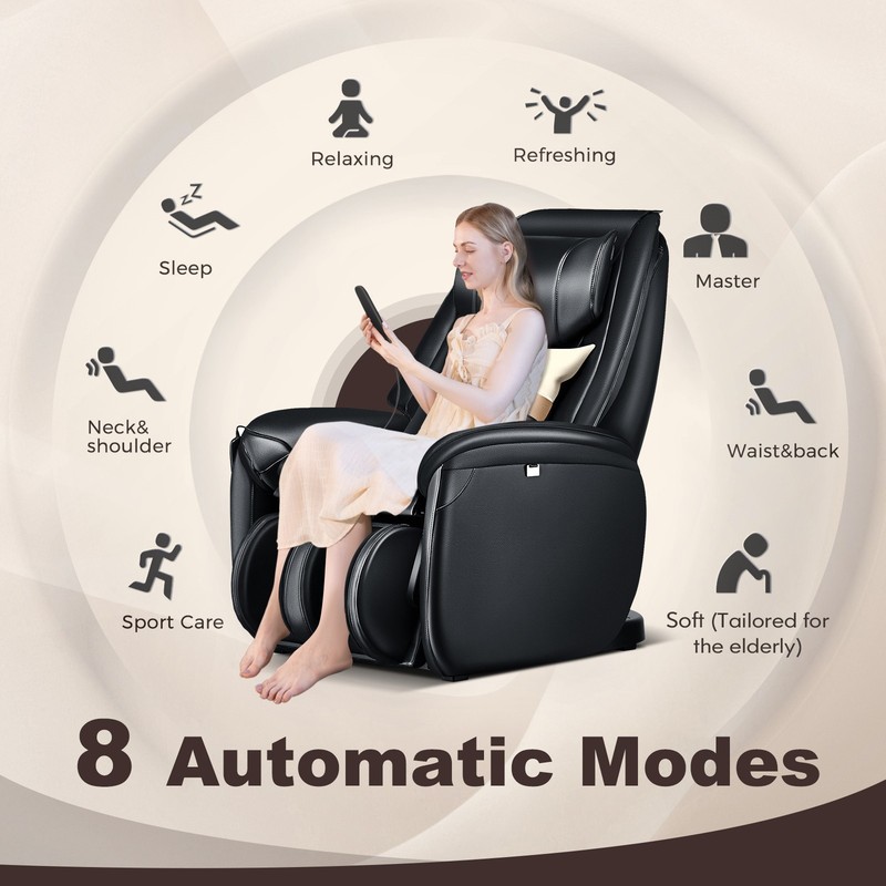 Full Body SL Track Zero Gravity Massage Chair w/ Pillow Reversible Footrest Heat gallery