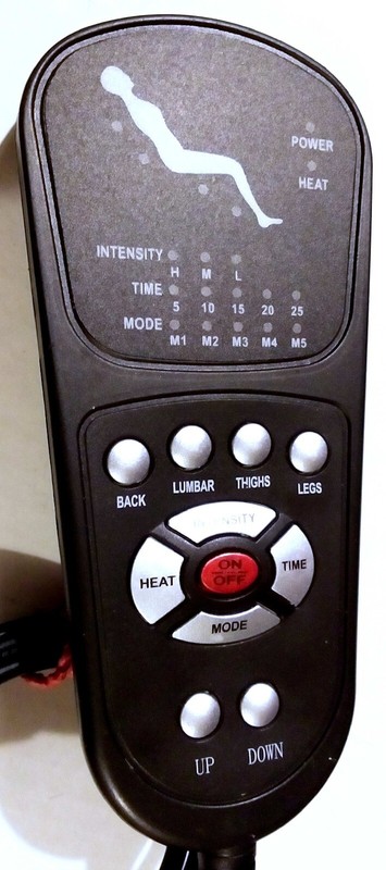 RARE - MASSAGE CHAIR REMOTE CONTROL ONLY WITH 3 PIN CONNECTOR gallery