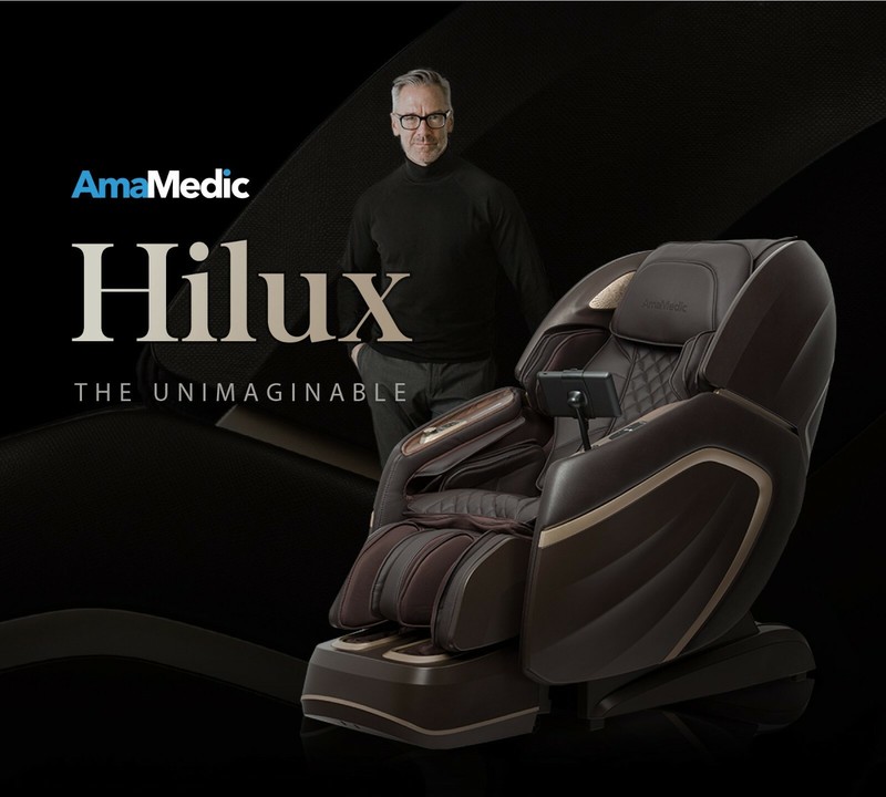 AmaMedic Hilux 4D Massage Chair - Brown (5 Years Warranty) gallery