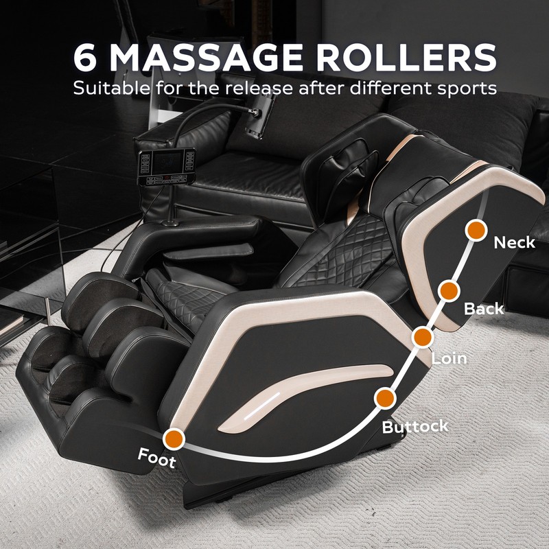 Massage Chair Recliner Zero Gravity Full Body Air Pressure Black gallery