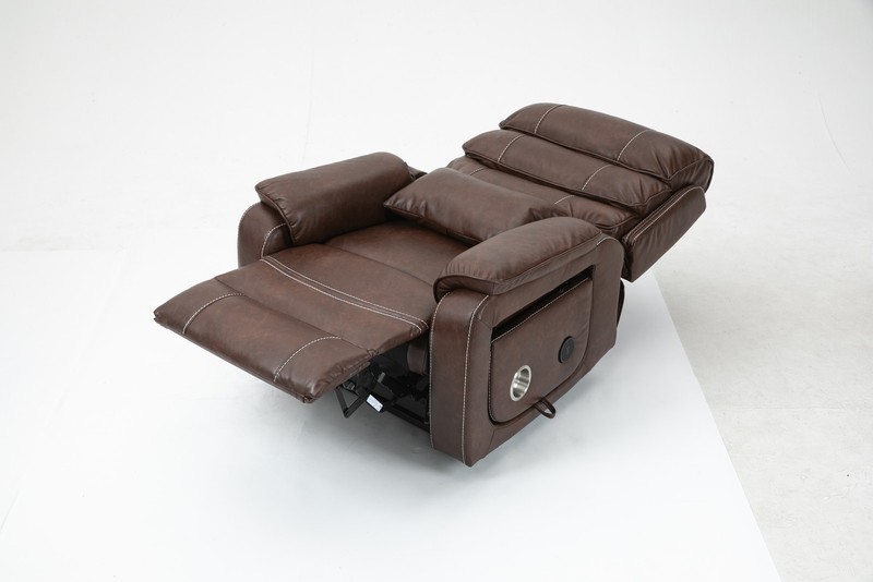 Power Lift Recliner Chair 180 Degree Flat Elderly Massage Heating Brown Leather gallery