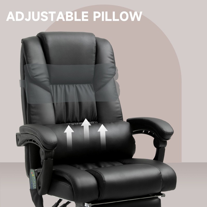 High Back Massage Office Chair with 6 - Point Vibrating Lumbar Support Recliner gallery