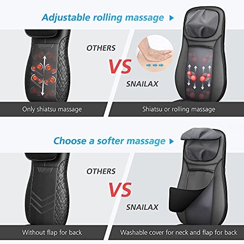 shiatsu Neck & Back Massager with Heat, Full Back Kneading back massager SL233 gallery