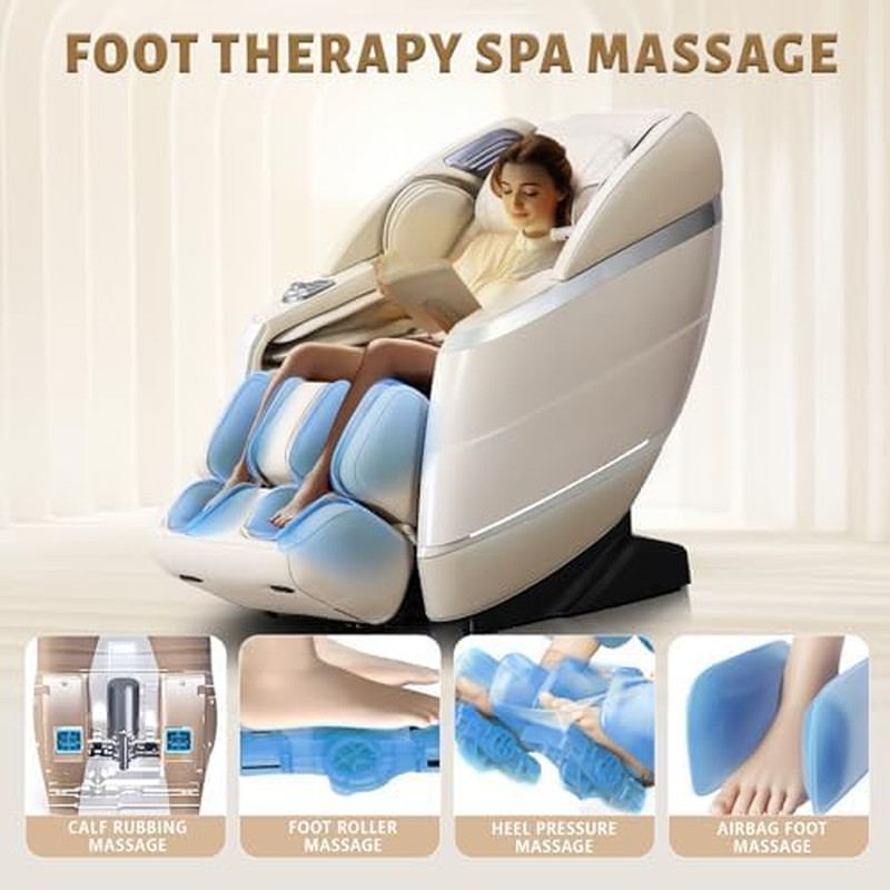 4D Full Body Massage Chair with Zero Gravity, 18 Modes & Yoga Stretch gallery