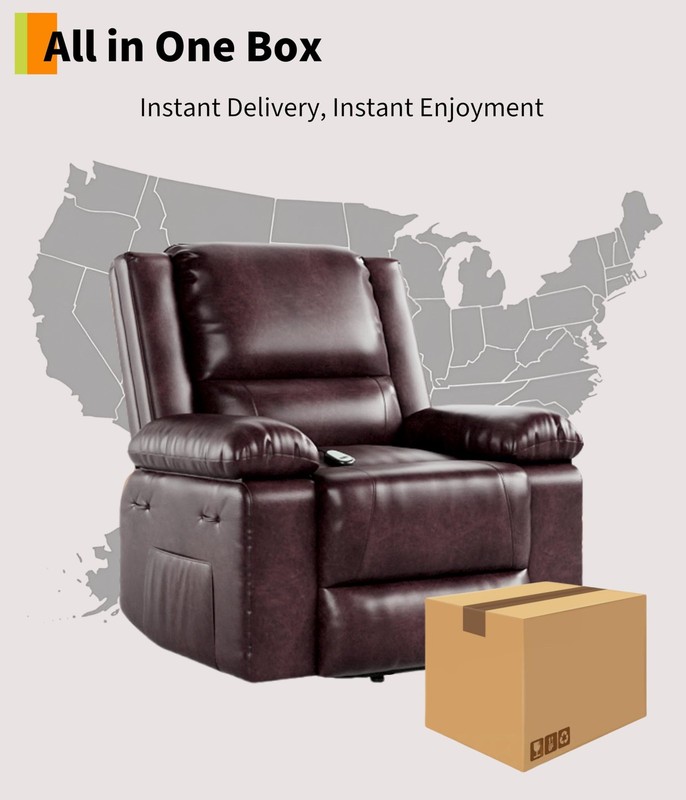 Electric Lift Recliner Chair Power Lift Chair w/ Heat & Massage for Elderly US gallery