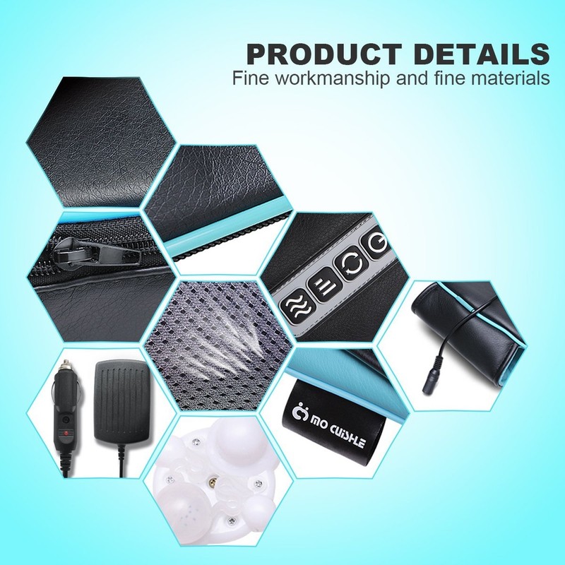 Mo Cuishle Shiatsu Neck Massager for Pain Relief – Deep Kneading Back Shou gallery