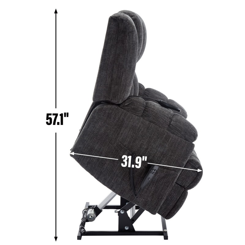 Dual Motor Heat Massage Infinite Position 350 LBS Electric Power Lift Recliners gallery