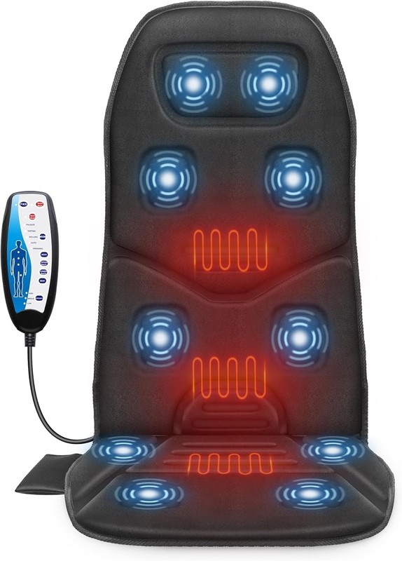 Portable Vibration Massage Seat Cushion with Heat - Ideal Gift for Men & Women gallery