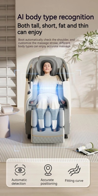 4D SL Track Electric Zero-gravity Massage Chair Full Body Bluetooth For Home gallery