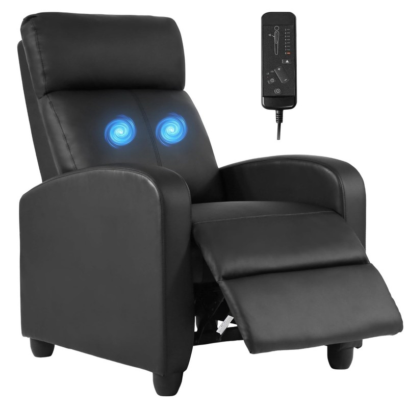 Recliner Sofa Massage Chair with Lumbar Support & Padded Backrest - Home Theater gallery
