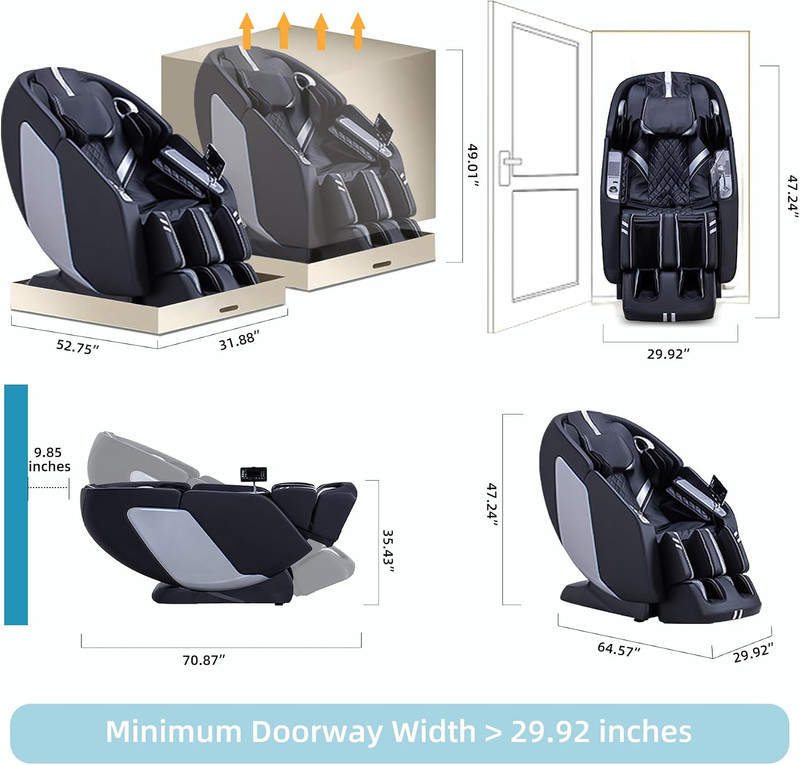 MT398 4D Full Body Massage Chair, Zero Gravity, Voice Control, 15 Modes, Heat gallery