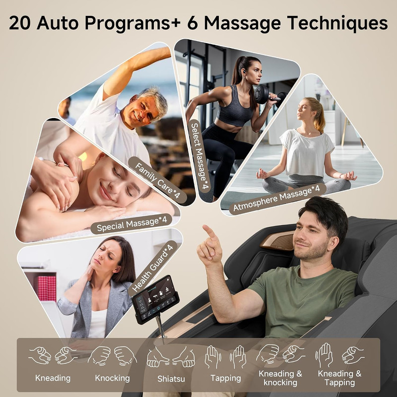 4D Zero Gravity Massage Chair - Full Body Relaxation with 20 Auto Modes gallery