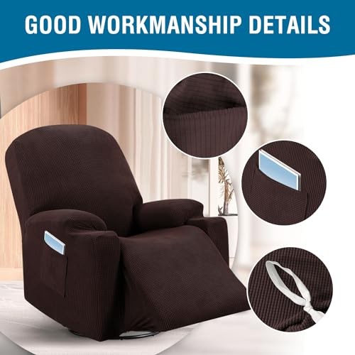 Stretch Couch Cover Electric Power Lift Recliner Chair Slipcover Chocolate gallery