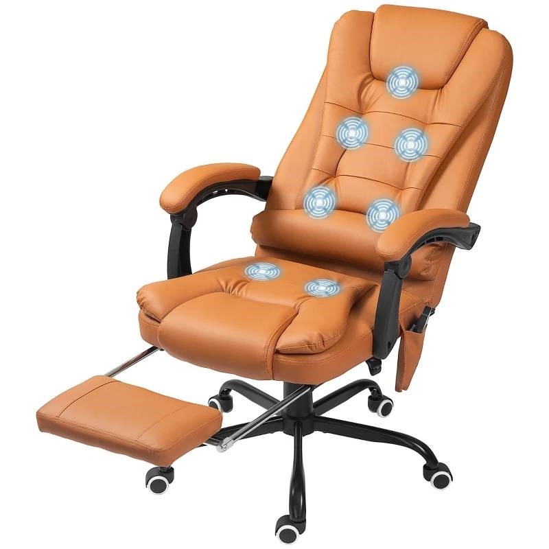 Brown 7 Mode Vibrating High Back Executive Massage Adjustable Office Chair gallery