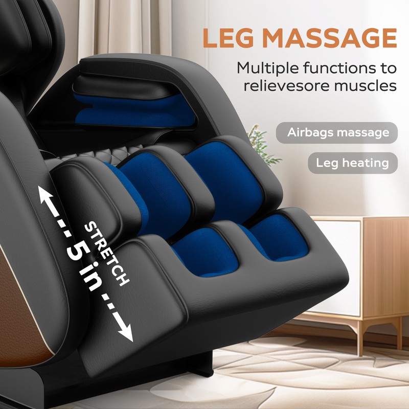 Full Body Air Pressure Shiatsu Massage Chair Recliner ZERO GRAVITY Foot Roller gallery