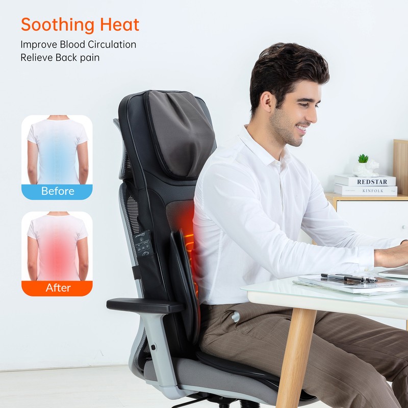 Snailax Full Body Massager with Heat Air Compress Kneading Shiatsu Massage gallery