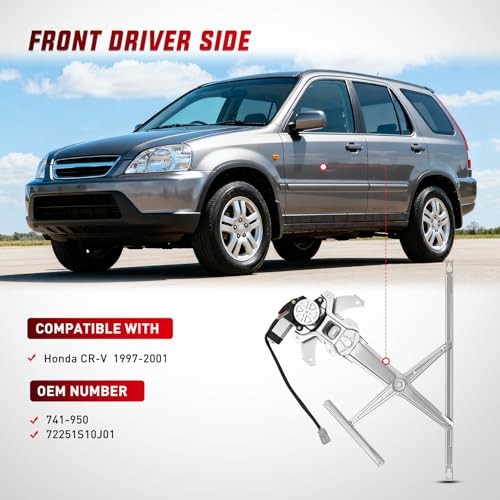 Front Left Window Regulator with Motor, Compatible with 741-950 Front Driver gallery