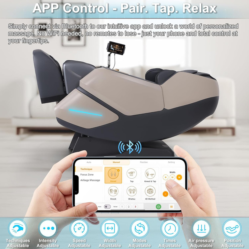 2026 4D Massage Chair, Full Body Recliner with OTA Cloud Tech, Deep Yoga Stretch gallery