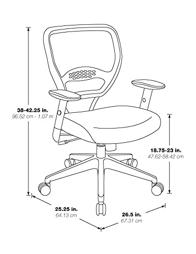 SPACE Air Grid Mid-Back Swivel Chair, Black, 20-1/2 x 19-1/2 x 42h Dark AirGrid gallery