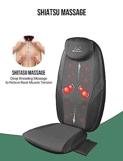 Back Massager with Heat, Gifts for Men, Women, Electric Deep Tissue Black gallery