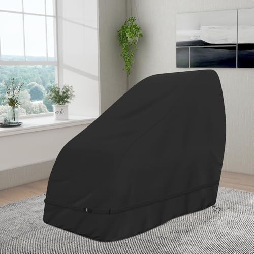 COSHNIBI Massage Chair Cover,Heavy Duty Waterproof 63"L x 39.5"W x 55.5"H Black gallery