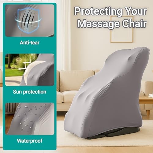 Massage Chair Cover - Elastic Fabric Slipcover, Pet & XL (28"L x 63"W x 50"H) gallery