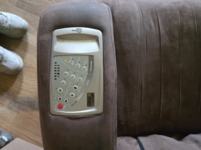 Interactive Health iJoy-250 Massage Chair Brown/Black Side Control Outlets gallery