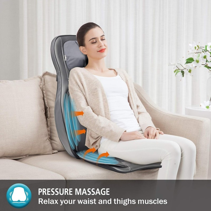 COMFIER Shiatsu Neck and Back Massager with Heat, Adjustable Massage Pad gallery