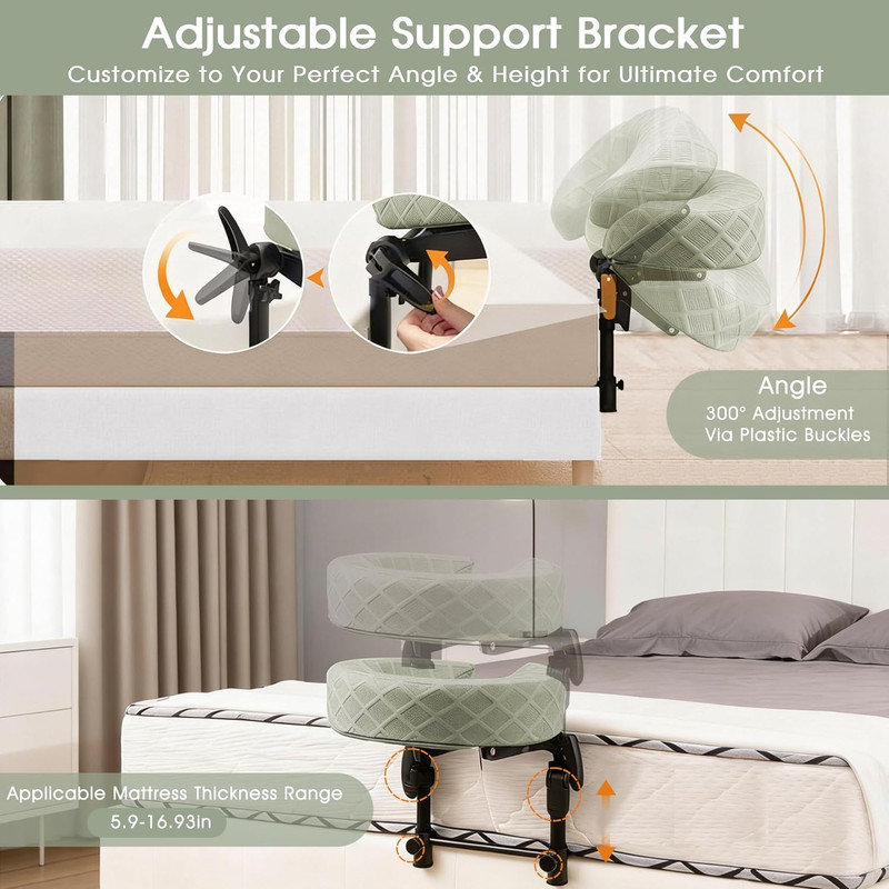 Adjustable Massage Headrest with Extra Long Armrest for Home Use gallery