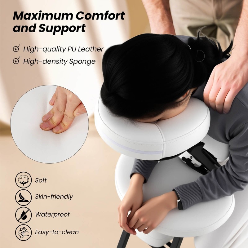 Portable PU Leather Pad Travel Massage Tattoo Spa Chair w/ Carrying Bag New gallery