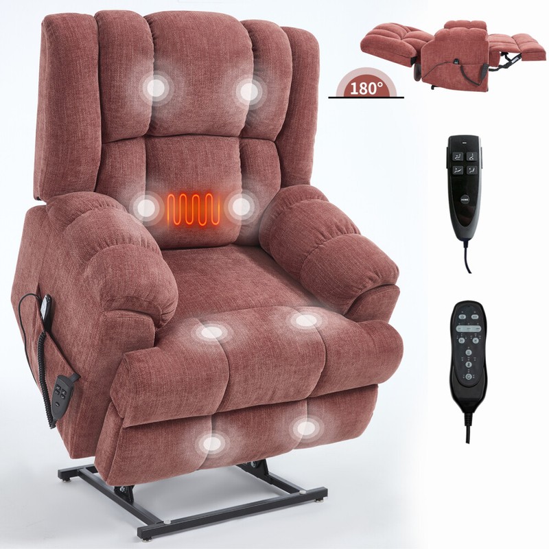 Dual Motor Heat Massage Infinite Position Up to Electric Power Lift Recliners gallery