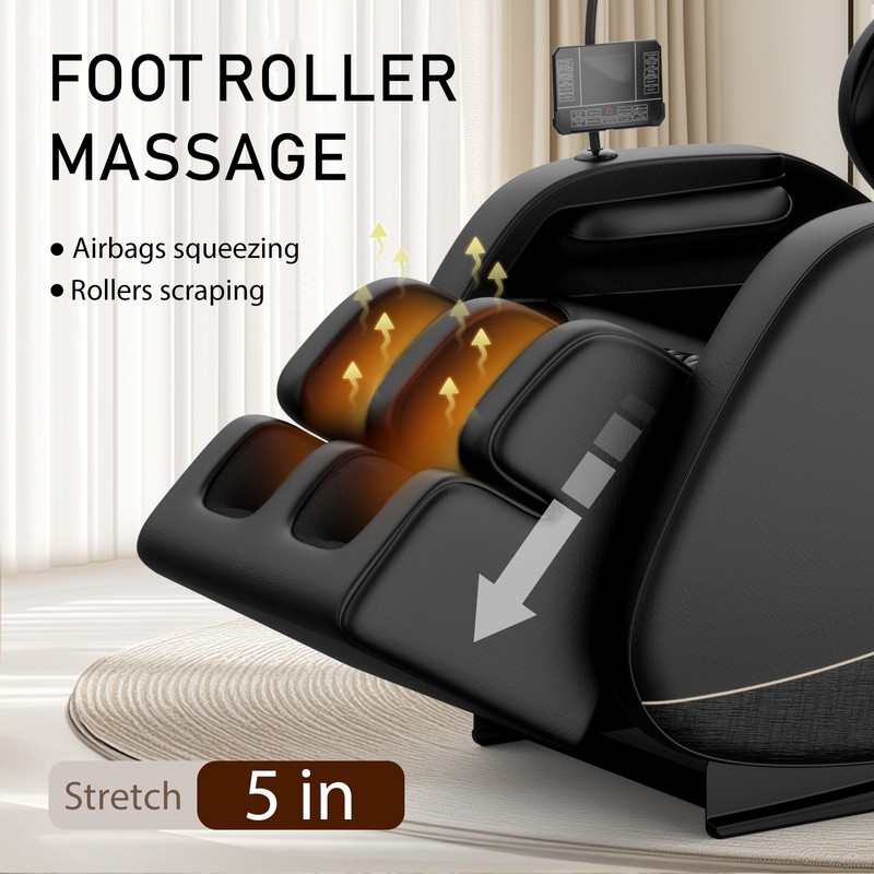 Full Body Air Pressure Shiatsu Massage Chair Recliner ZERO GRAVITY Foot Roller gallery