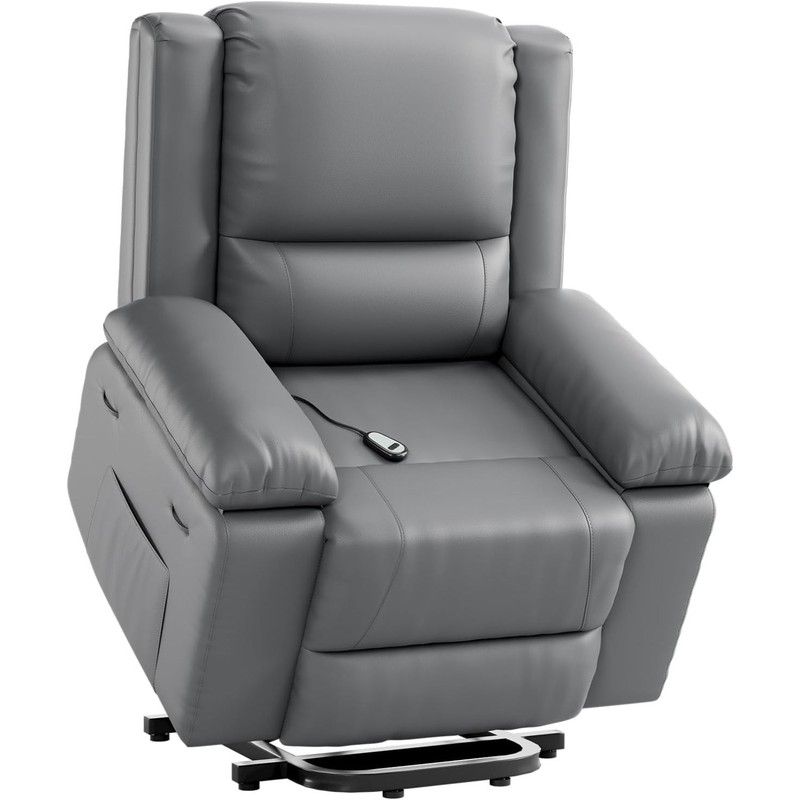 PU Leather Lift Recliner for Elderly, Electric Chair w Heat, Massage&Side Pocket gallery