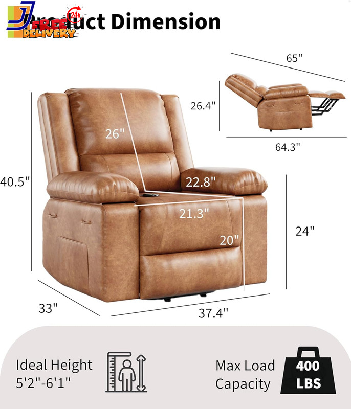 Power Lift Recliner Chair Heat and Massage Electric Lift Recliner for Elderly gallery