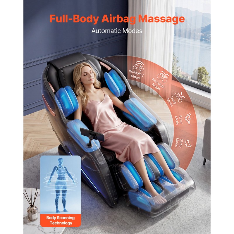Uimoso 3D Zero-Gravity Full Body Massage Chair with Adjustable Footrest gallery