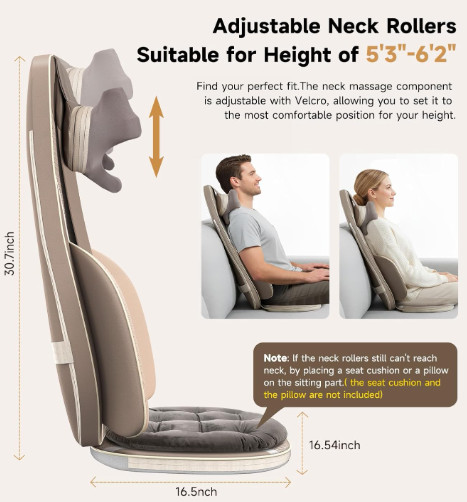NEW in the BOX Flekzo Shiatsu Back & Neck Massage Chair Seat with Heat gallery