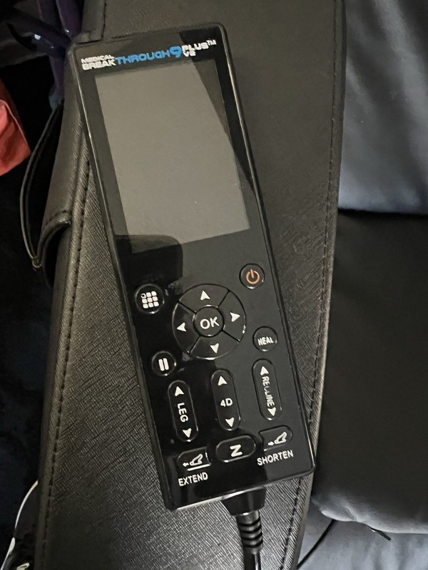 Medical Breakthrough 9 Plus 4D Massage Chair Black Faux Leather Remote gallery
