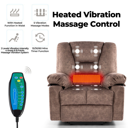 Electric Power Lift Recliner Chair with Vibration Massage Heat Sofa for Elderly gallery