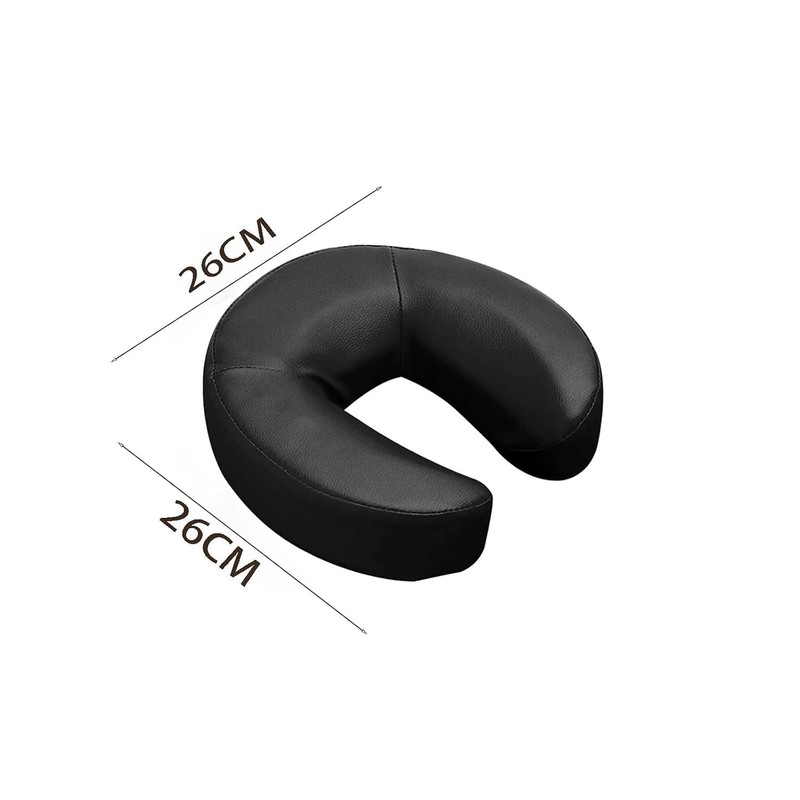 Crescent-Shaped Massage Face Cradle Cushion for Ultimate Relaxation - Black gallery