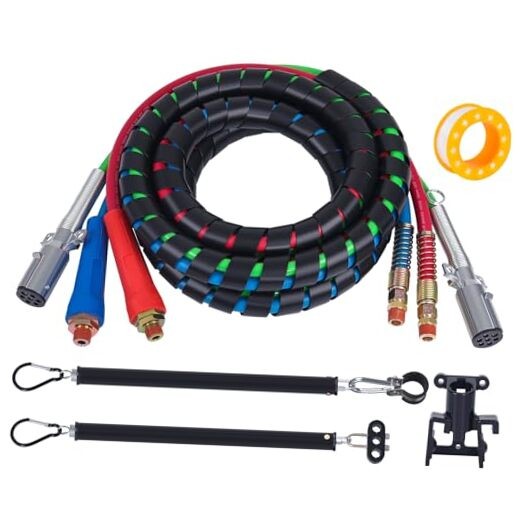 15 FT Semi Truck Air Lines Kit with 2 PCS 16" Single 15 FT Single Spring gallery